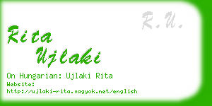 rita ujlaki business card